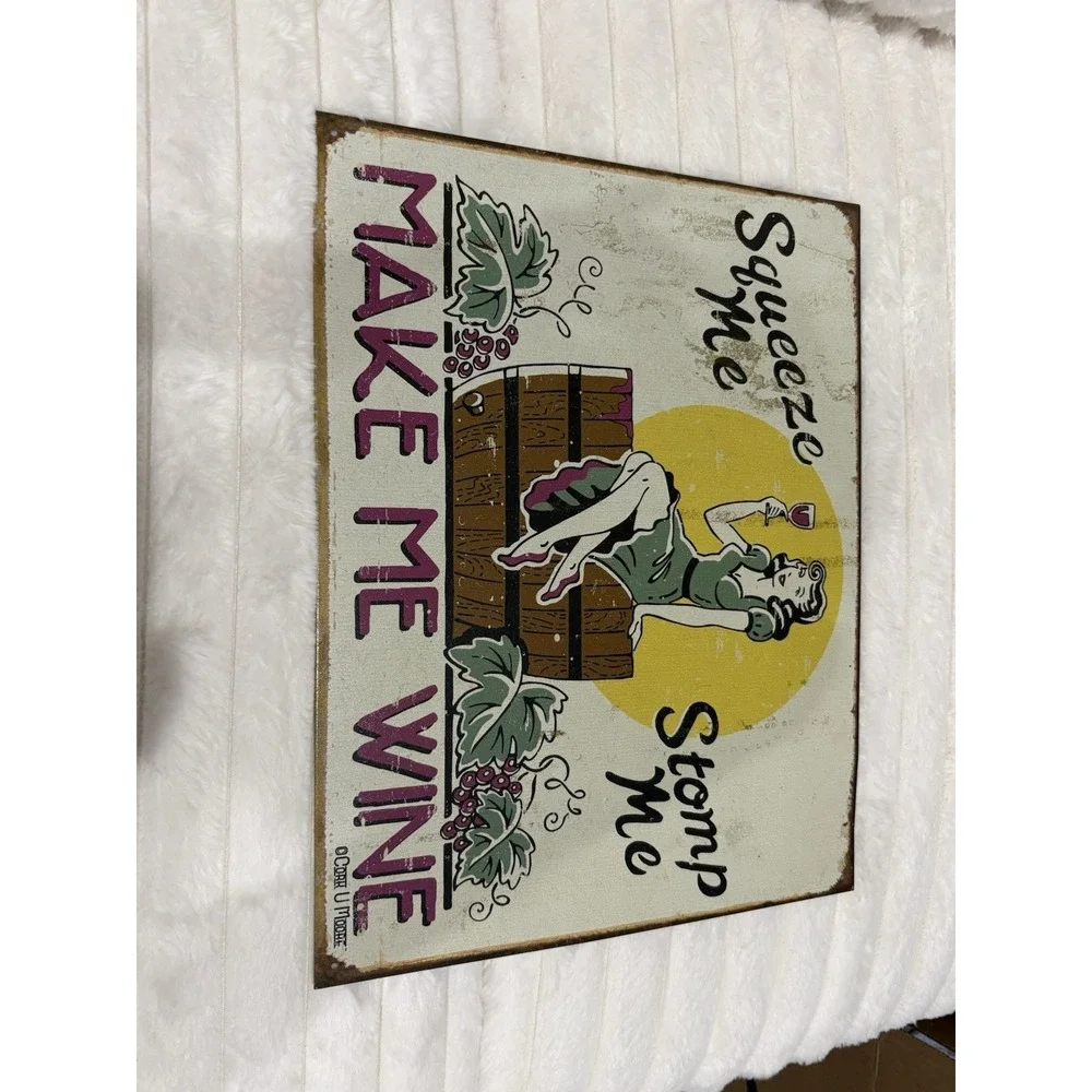 Vintage Style Metal Wine Sign 